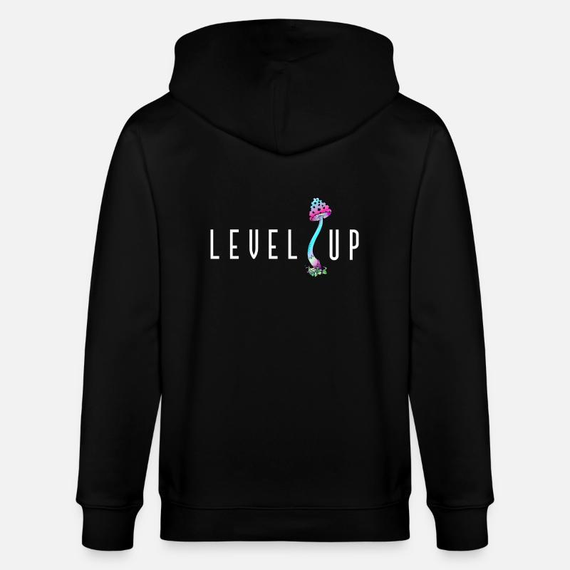 LEVEL UP Champignon - Veste à capuche bio CULTIVATOR Stanley/Stella Unisexe - noir