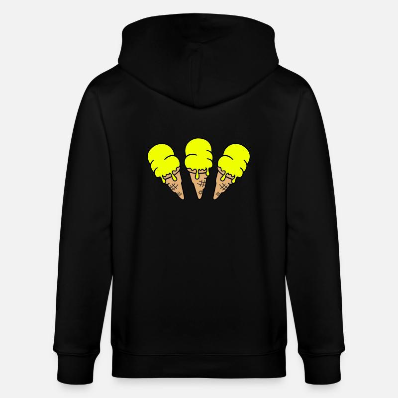 eis eiscreme 3 - Stanley/Stella Unisex Bio-Kapuzenjacke CULTIVATOR  - Schwarz