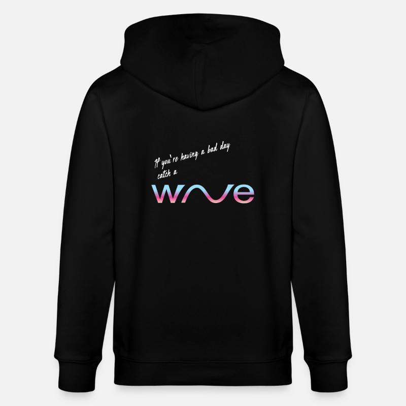 catch a wave - Stanley/Stella Unisex Bio-Kapuzenjacke CULTIVATOR  - Schwarz