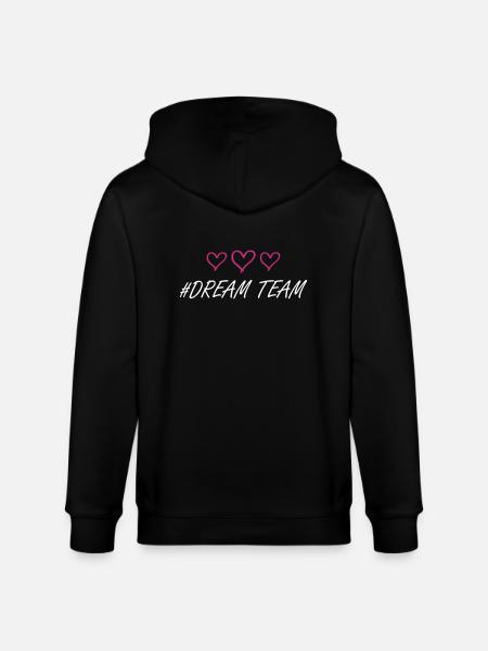Dream Team Heart Love - Stanley/Stella CULTIVATOR  Unisex Organic Hooded Jacket - black