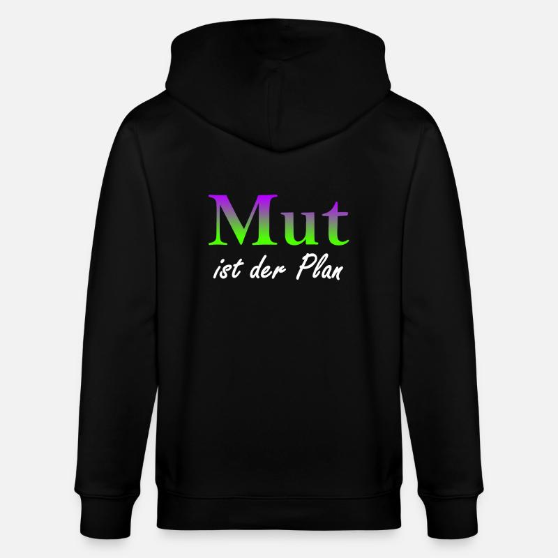 Mut ist der Plan - Stanley/Stella Unisex Bio-Kapuzenjacke CULTIVATOR  - Schwarz