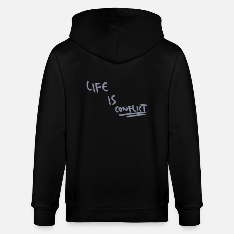 La vie, c’est le conflit - Veste à capuche bio CULTIVATOR Stanley/Stella Unisexe - noir