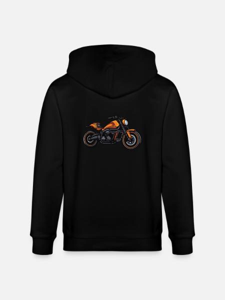 Motorcycle Biker - Stanley/Stella CULTIVATOR Unisex Organic Hooded Jacket - black