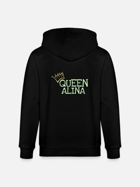 First name Alina - Stanley/Stella CULTIVATOR  Unisex Organic Hooded Jacket - black