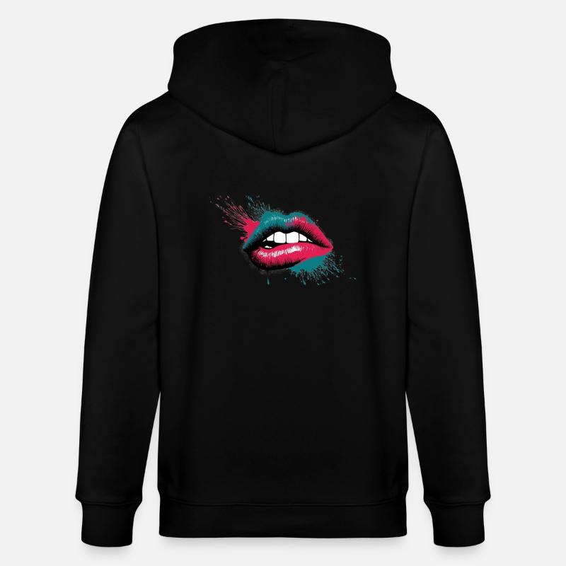 Hot Lips - Stanley/Stella Unisex Bio-Kapuzenjacke CULTIVATOR  - Schwarz