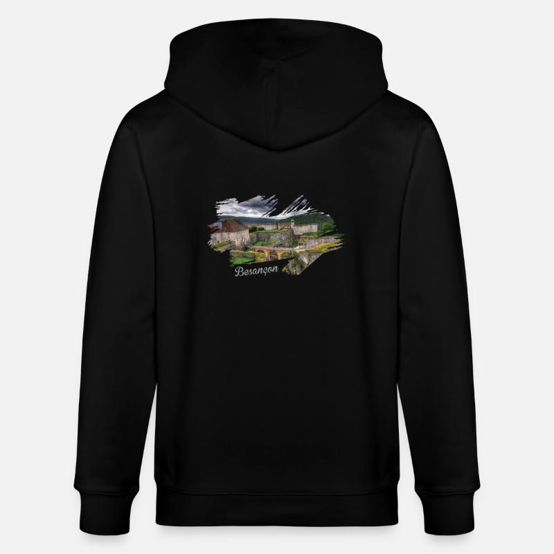 Franche Comté Besançon - Veste à capuche bio CULTIVATOR Stanley/Stella Unisexe - noir