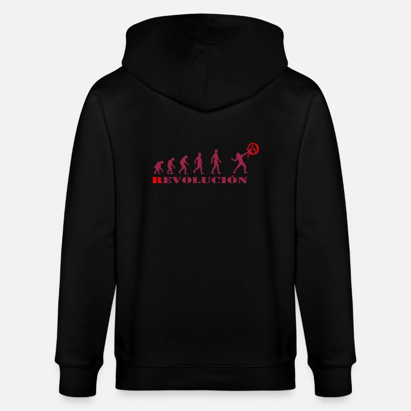 r-evolution, evolution, revolution, street art, - Stanley/Stella Unisex Bio-Kapuzenjacke CULTIVATOR  - Schwarz