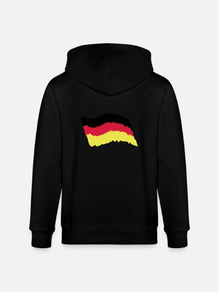 Germany Flag - Stanley/Stella CULTIVATOR Unisex Organic Hooded Jacket - black