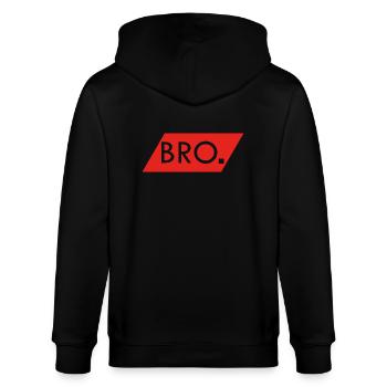 BRO - Stanley/Stella Unisex Bio-Kapuzenjacke CULTIVATOR  - Schwarz - Hinten - Anna (173cm)