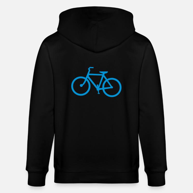 Vélo bleu avec pédales - Veste à capuche bio CULTIVATOR Stanley/Stella Unisexe - noir
