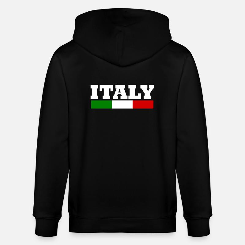 Italie drapeau - Veste à capuche bio CULTIVATOR Stanley/Stella Unisexe - noir