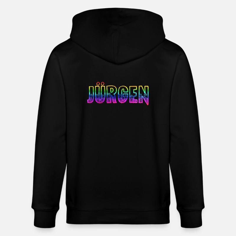 jürgen rs rainbow - Stanley/Stella CULTIVATOR  Unisex Organic Hooded Jacket - black