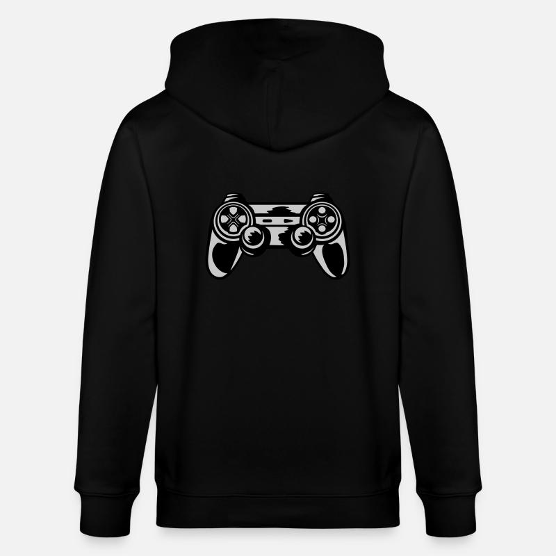 Konsole Retro Controller Gamer - Stanley/Stella Unisex Bio-Kapuzenjacke CULTIVATOR  - Schwarz