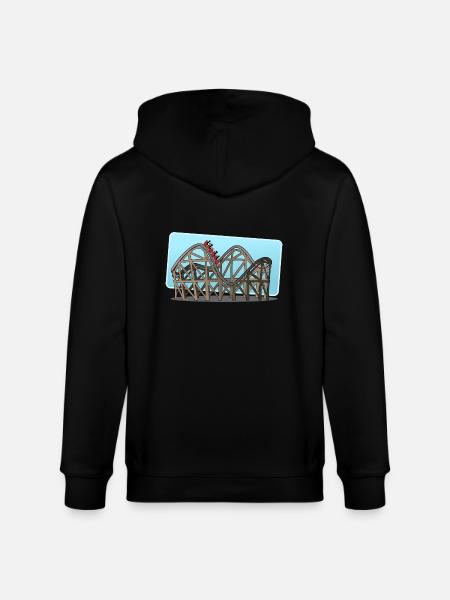 roller coaster - Stanley/Stella CULTIVATOR  Unisex Organic Hooded Jacket - black