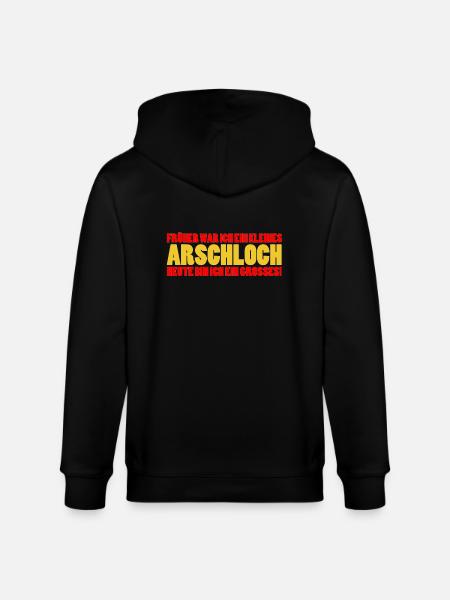 asshole - Stanley/Stella CULTIVATOR Unisex Organic Hooded Jacket - black