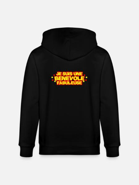 Bénévolat / Bénévole / Solidaire / Humanitaire - Veste à capuche bio CULTIVATOR Stanley/Stella Unisexe - noir