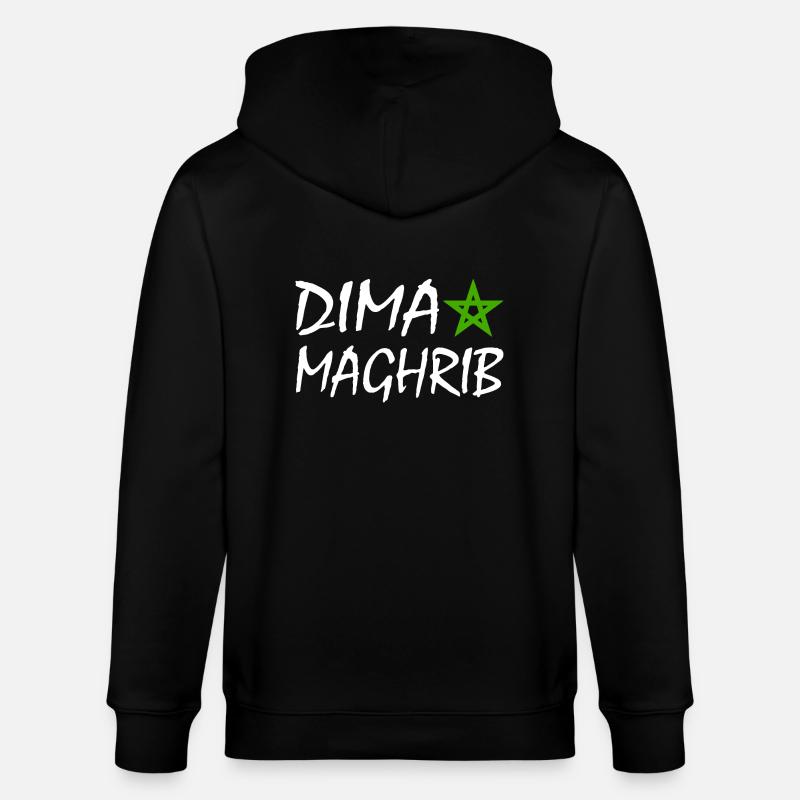 Dima maghrib - maroc - Veste à capuche bio CULTIVATOR Stanley/Stella Unisexe - noir