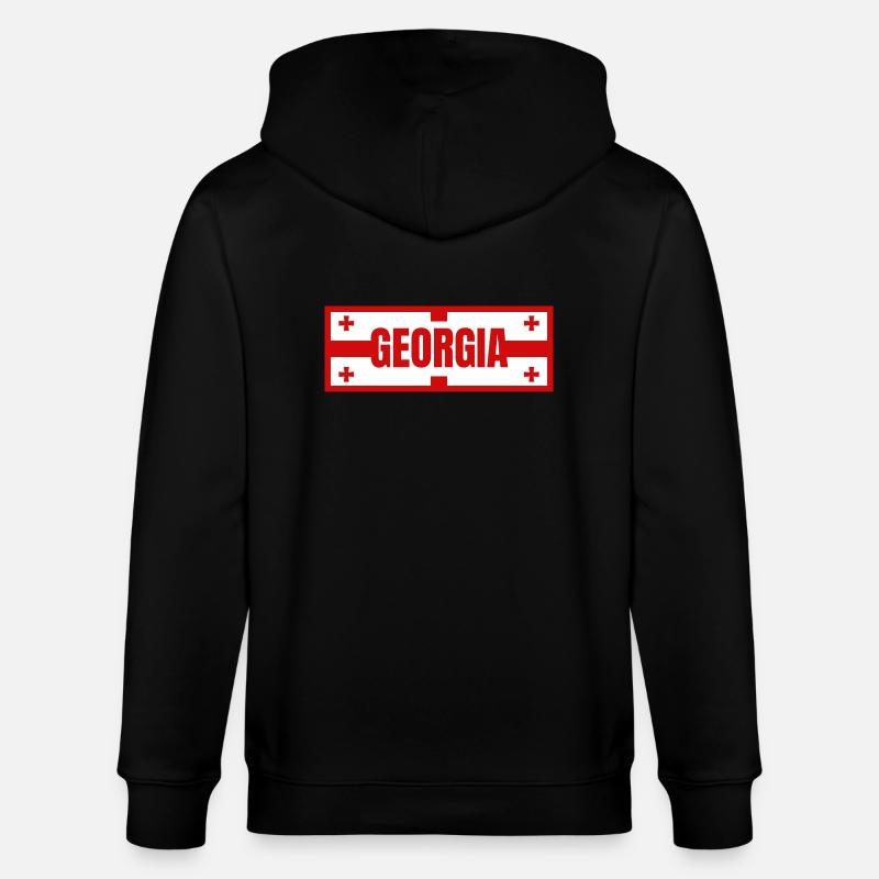 Conception du drapeau géorgien - Veste à capuche bio CULTIVATOR Stanley/Stella Unisexe - noir