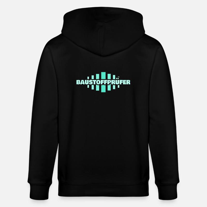 Beruf Baustoffprüfer - Stanley/Stella Unisex Bio-Kapuzenjacke CULTIVATOR  - Schwarz