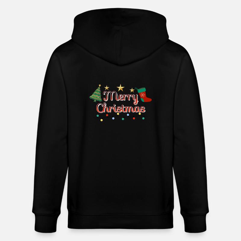 Joyeux sapin de Noël - Veste à capuche bio CULTIVATOR Stanley/Stella Unisexe - noir