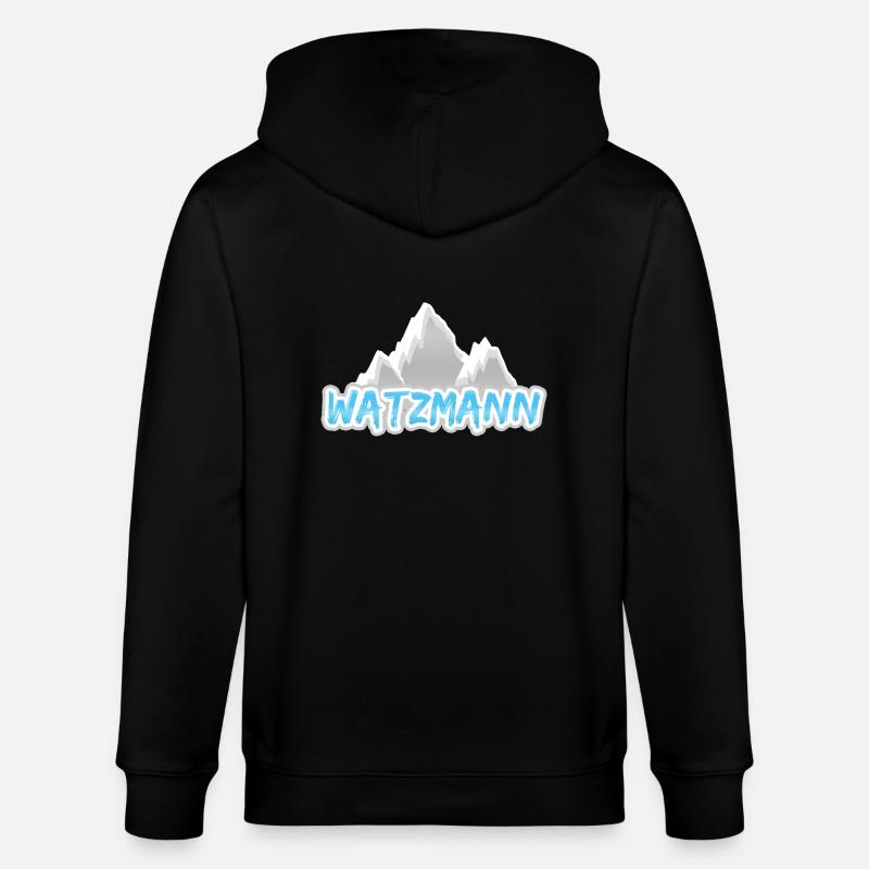 Watzmann as a mountain - Stanley/Stella CULTIVATOR  Unisex Organic Hooded Jacket - black