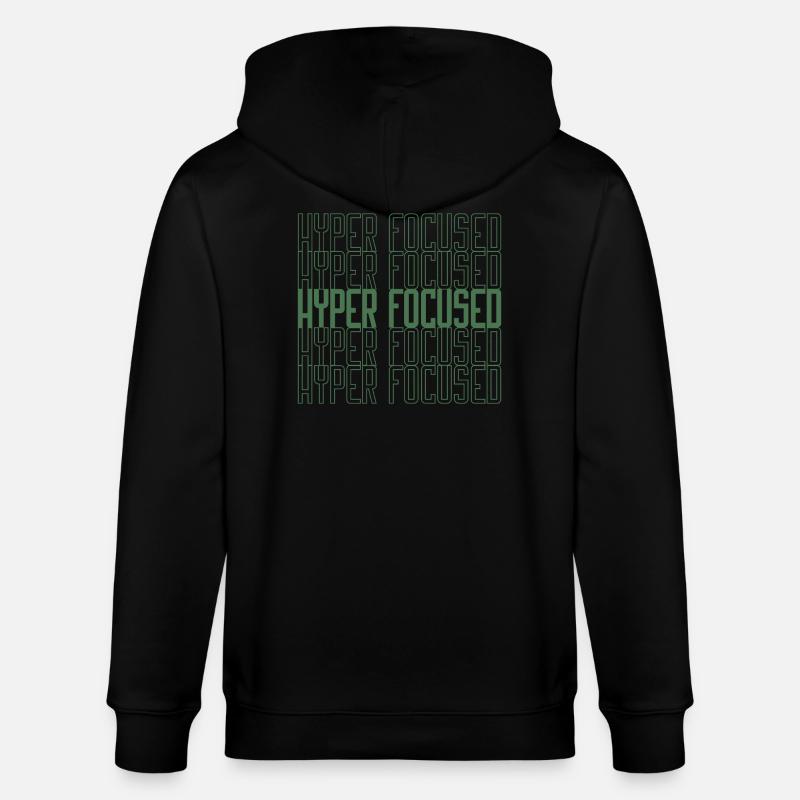 Hyperfocused in green - Stanley/Stella Unisex Bio-Kapuzenjacke CULTIVATOR  - Schwarz