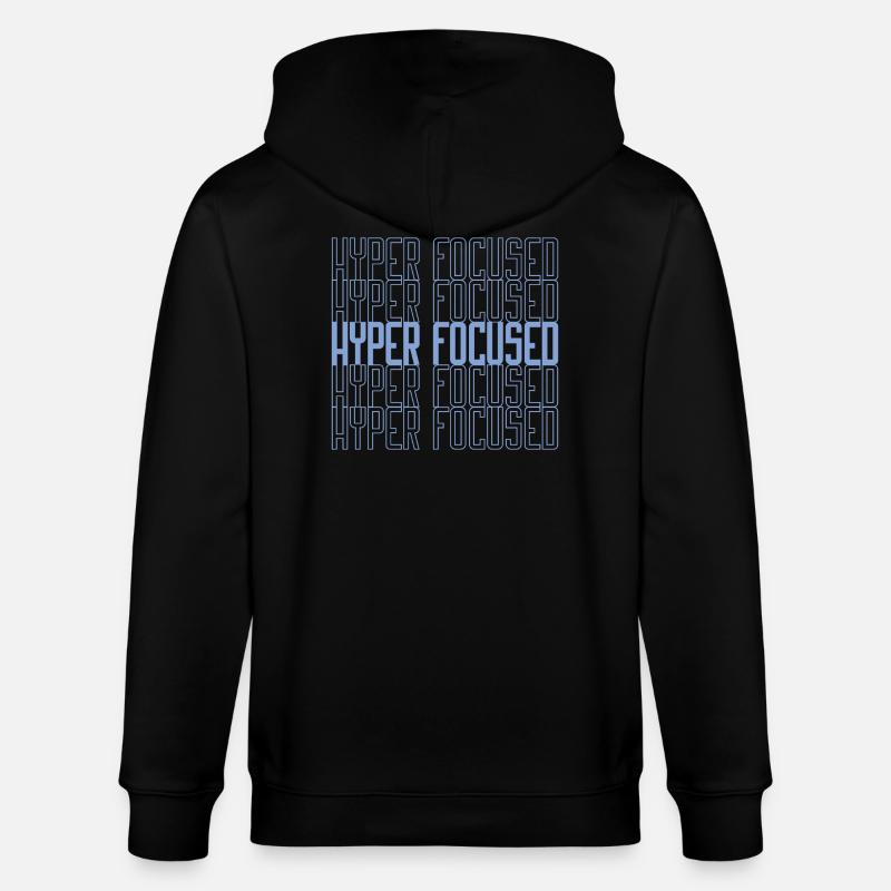 Hyperfocused in blau - Stanley/Stella Unisex Bio-Kapuzenjacke CULTIVATOR  - Schwarz