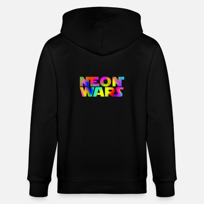 neon wars - Stanley/Stella Unisex Bio-Kapuzenjacke CULTIVATOR  - Schwarz