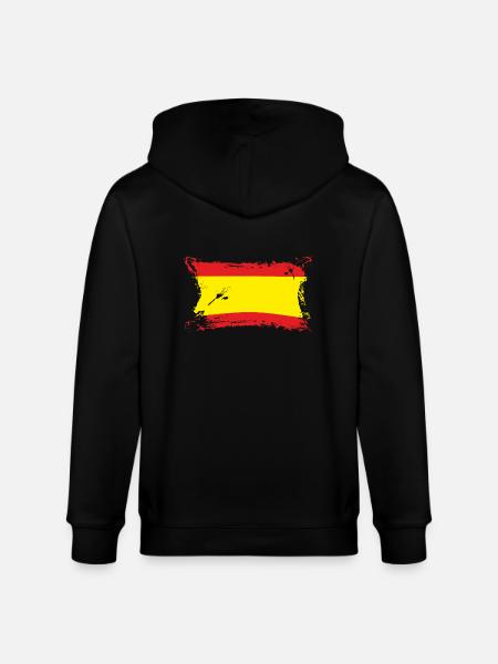España / Spanien / Spanish Flag - Stanley/Stella Unisex Bio-Kapuzenjacke CULTIVATOR  - Schwarz