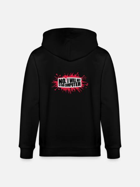 not fix your computer - Stanley/Stella CULTIVATOR  Unisex Organic Hooded Jacket - black