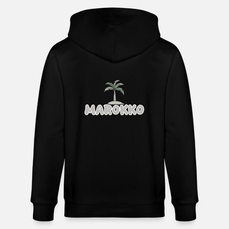Marokko Marokko - Stanley/Stella Unisex Bio-Kapuzenjacke CULTIVATOR  - Schwarz