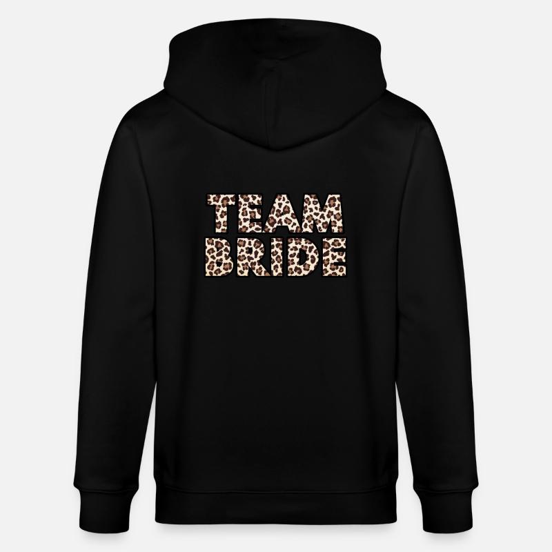 Team Braut Leopard - Stanley/Stella Unisex Bio-Kapuzenjacke CULTIVATOR  - Schwarz