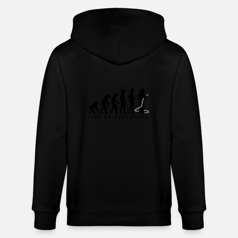 evolution_feuerwehr_2c - Stanley/Stella Unisex Bio-Kapuzenjacke CULTIVATOR  - Schwarz