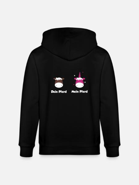 Dein Pferd - Mein Pferd - Stanley/Stella Unisex Bio-Kapuzenjacke CULTIVATOR  - Schwarz