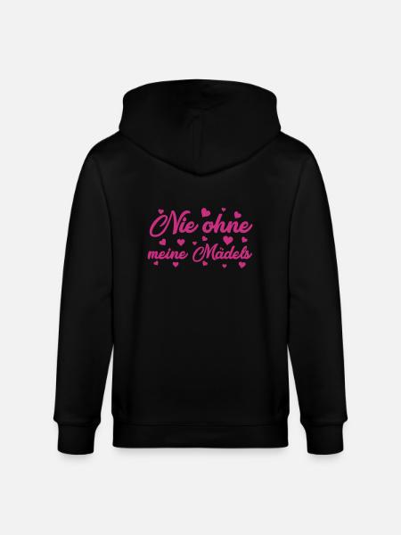 nie_ohne_meine_maedels_01 - Stanley/Stella Unisex Bio-Kapuzenjacke CULTIVATOR  - Schwarz