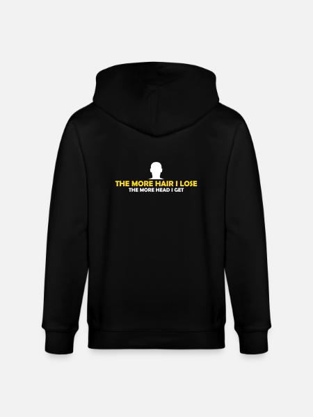 I get more head - Stanley/Stella CULTIVATOR  Unisex Organic Hooded Jacket - black