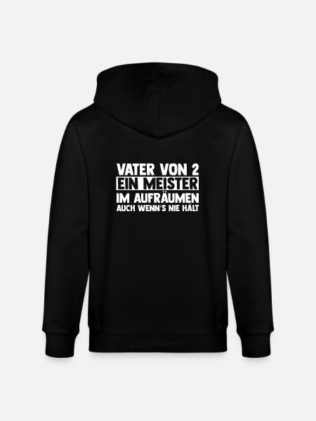 Papa Von 2 Kindern - Stanley/Stella Unisex Bio-Kapuzenjacke CULTIVATOR - Schwarz
