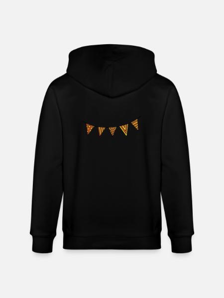 Pennant chain three-colour - Stanley/Stella CULTIVATOR  Unisex Organic Hooded Jacket - black