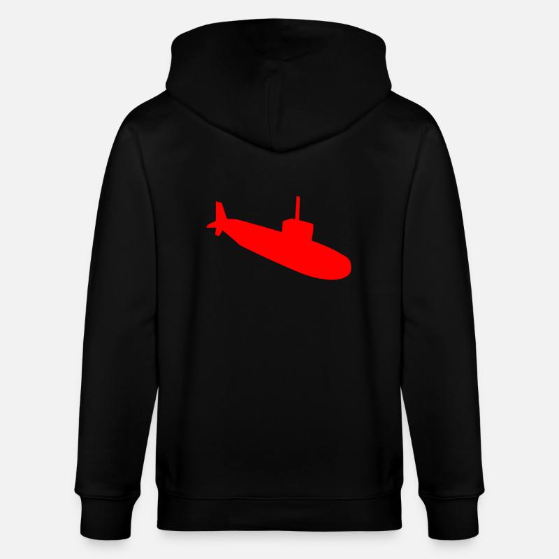 U-Boot Silhouette - Stanley/Stella Unisex Bio-Kapuzenjacke CULTIVATOR  - Schwarz