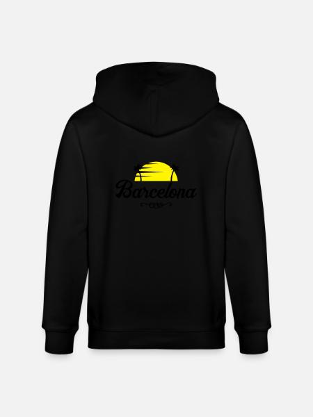 barcelona sunset - Stanley/Stella Unisex Bio-Kapuzenjacke CULTIVATOR - Schwarz