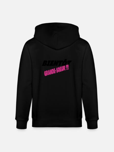 Bald eine große Schwester - Stanley/Stella Unisex Bio-Kapuzenjacke CULTIVATOR - Schwarz