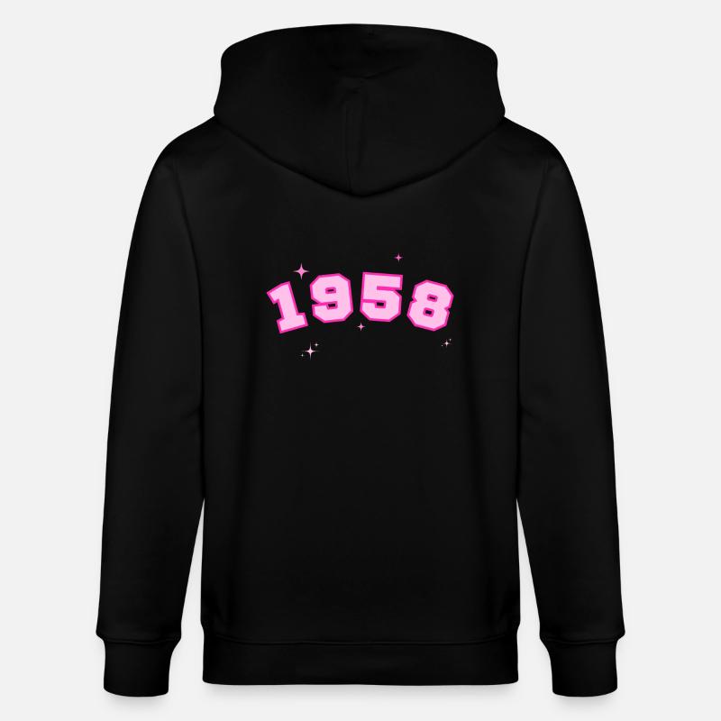 1958 rose étoile - Veste à capuche bio CULTIVATOR Stanley/Stella Unisexe - noir
