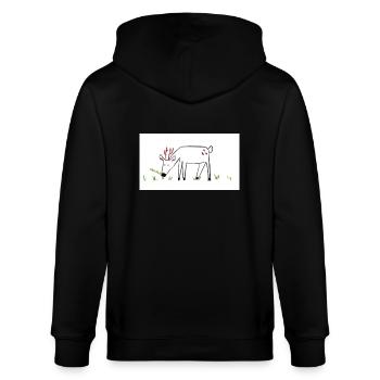 crounche - Veste à capuche bio CULTIVATOR Stanley/Stella Unisexe - noir - Dos - Anna (173cm)