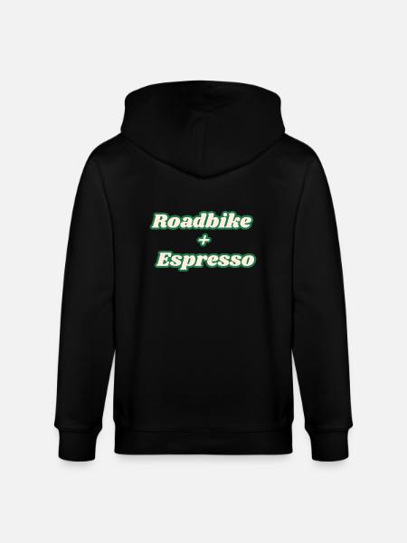 Roadbike + Espresso - Stanley/Stella Unisex Bio-Kapuzenjacke CULTIVATOR - Schwarz