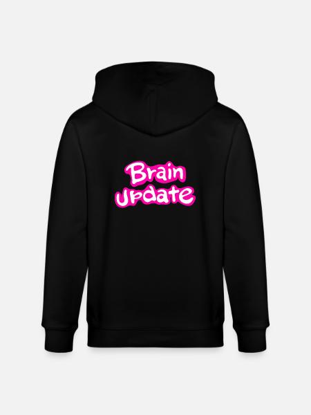 Brain Update Comic Font Pink. - Stanley/Stella CULTIVATOR Unisex Organic Hooded Jacket - black