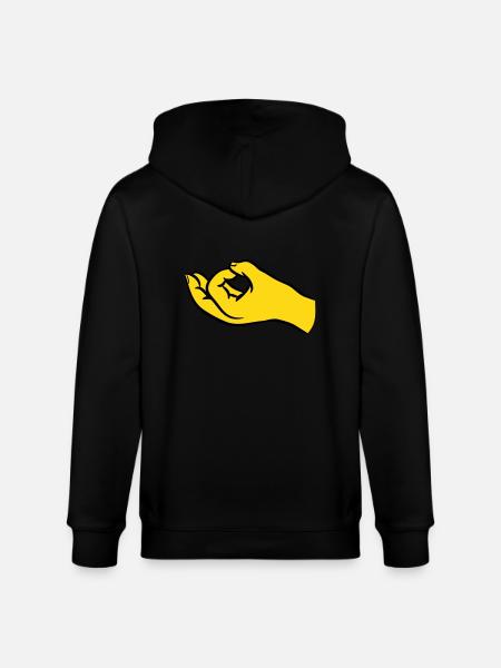 Hands asshole hole - Stanley/Stella CULTIVATOR  Unisex Organic Hooded Jacket - black