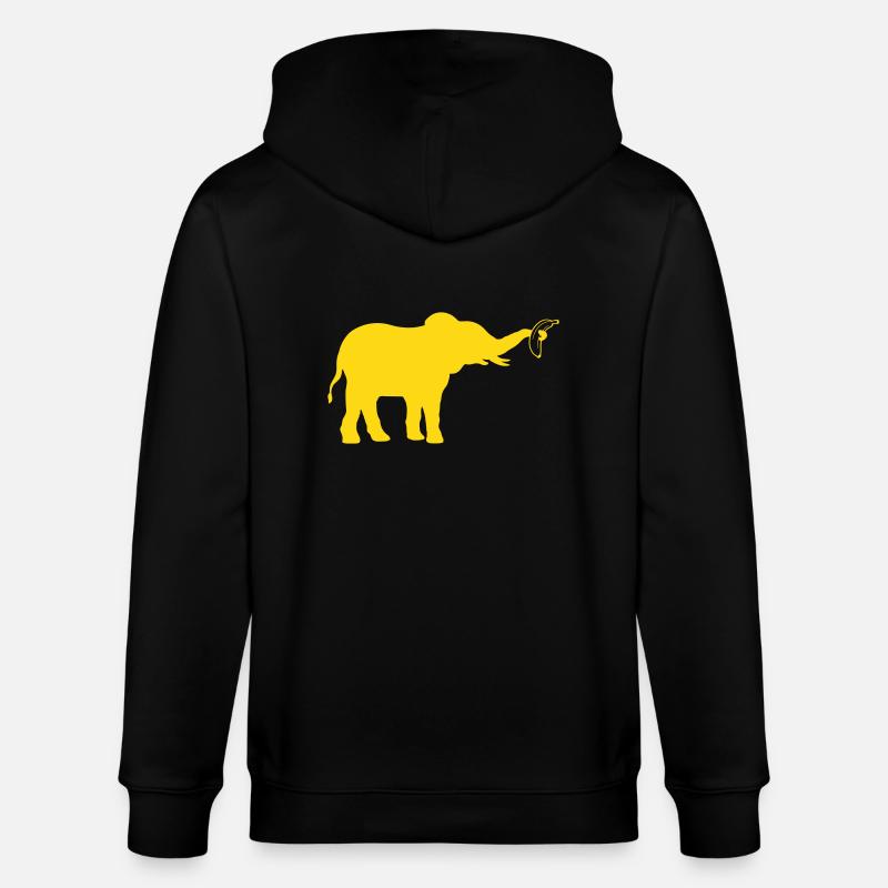 Banane Elephant Silhouette Fruit - Veste à capuche bio CULTIVATOR Stanley/Stella Unisexe - noir