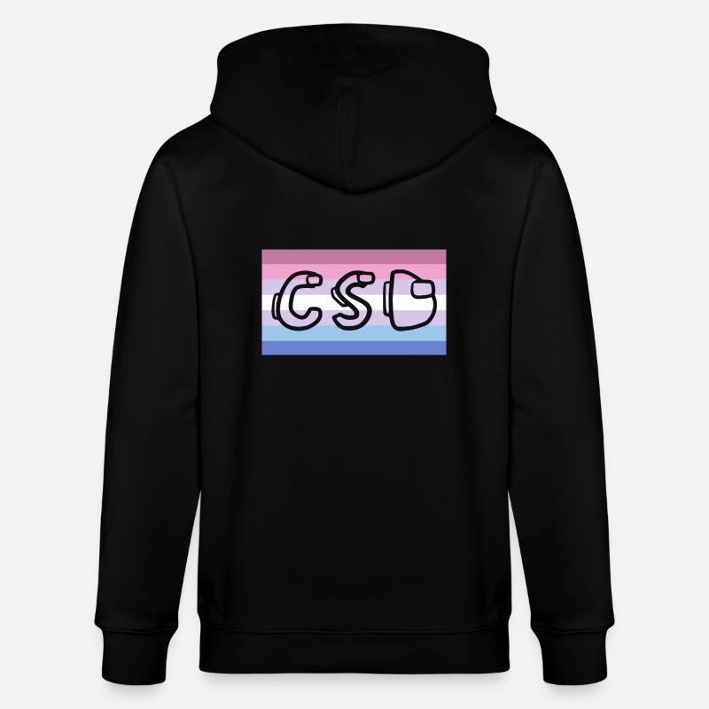 Fierté bigenre CSD - Veste à capuche bio CULTIVATOR Stanley/Stella Unisexe - noir