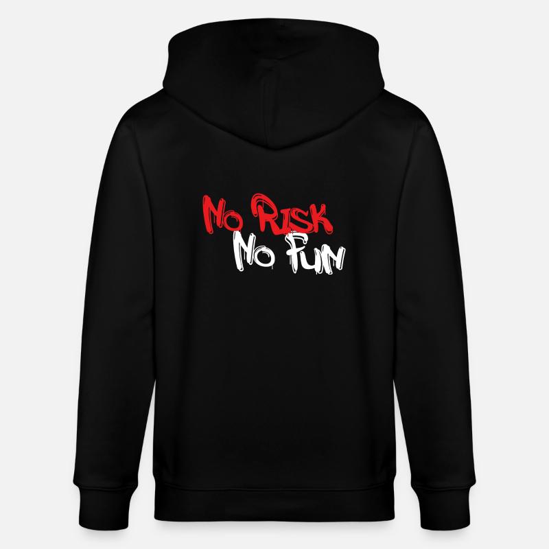 No Risk No Fun - Stanley/Stella Unisex Bio-Kapuzenjacke CULTIVATOR  - Schwarz