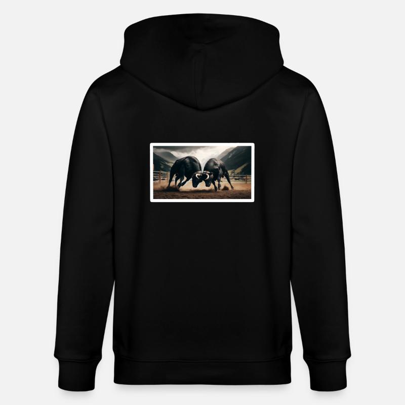 Taureaux d’Hérens - Veste à capuche bio CULTIVATOR Stanley/Stella Unisexe - noir